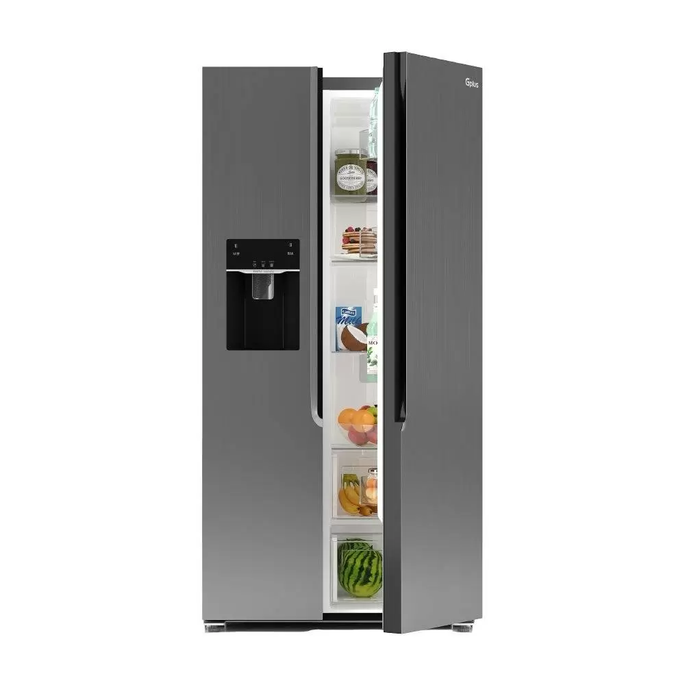 ساید بای ساید آبریز و یخساز اتومات نقره ای GSS-P7637S جی پلاس کد:022400